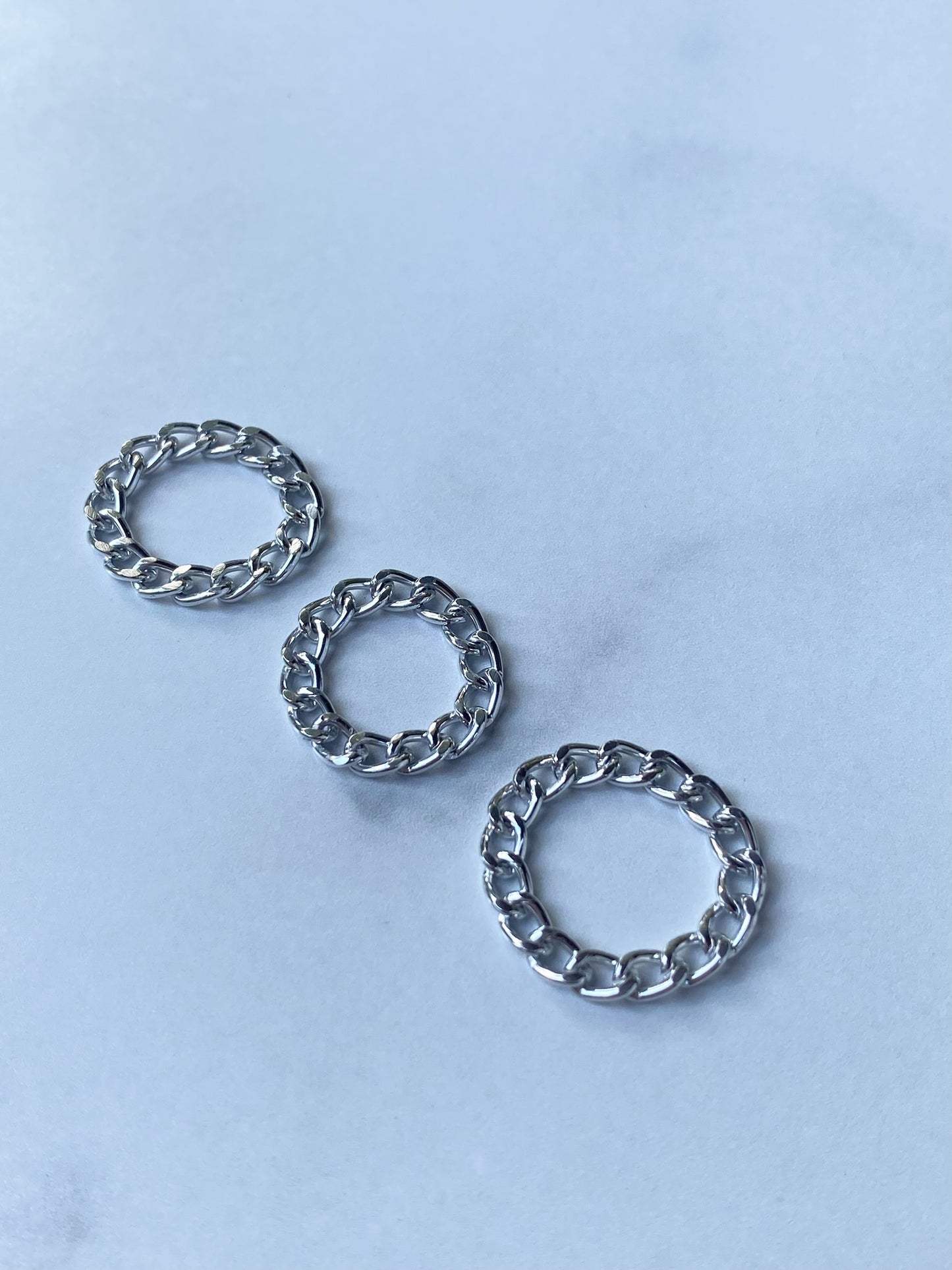 Mini Luxe Silver Link Ring