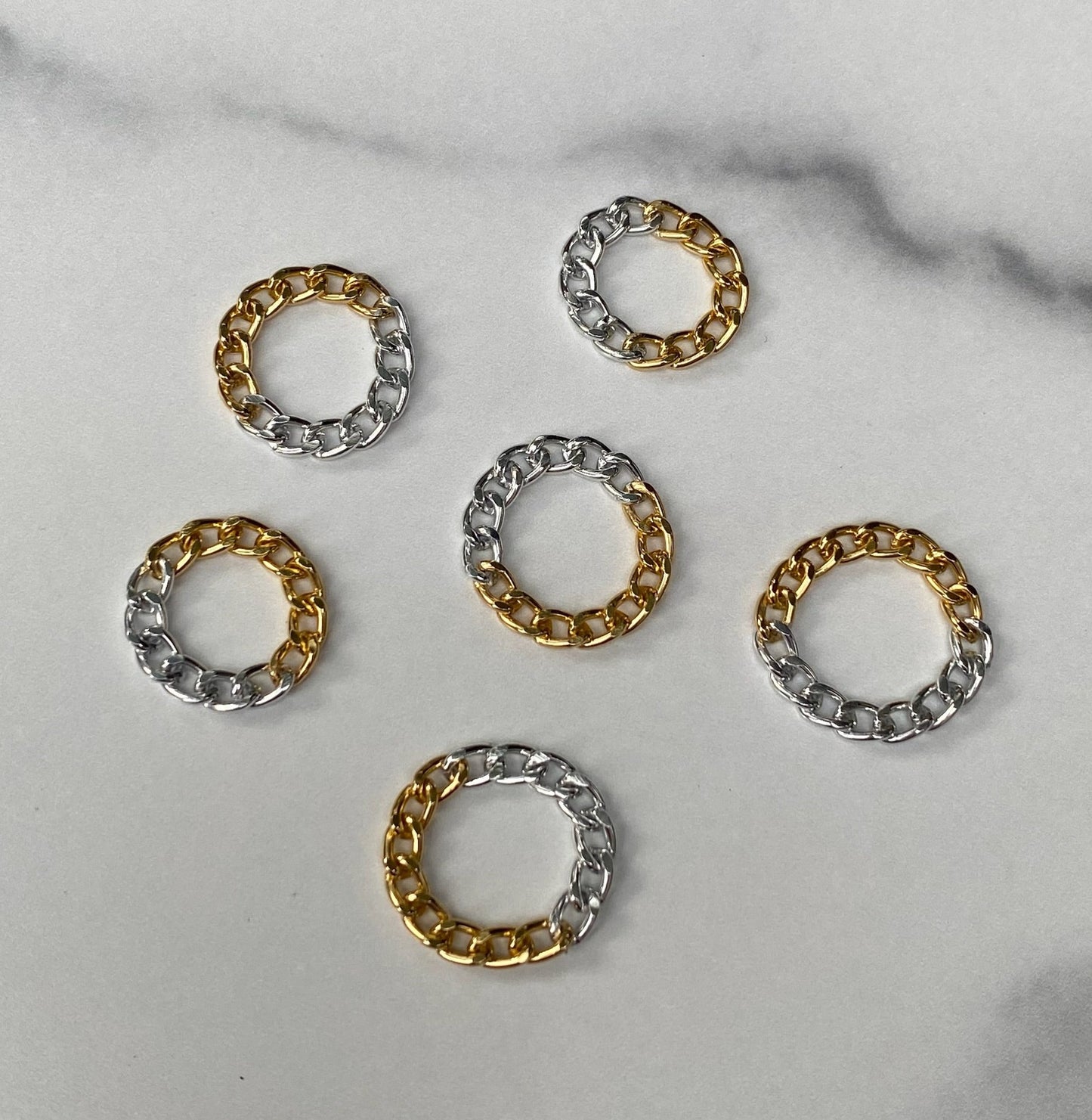 Mini Luxe Mixed Metal Link Ring