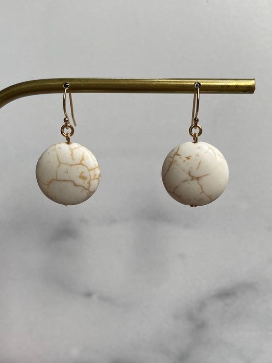 Round Magnesite Earrings