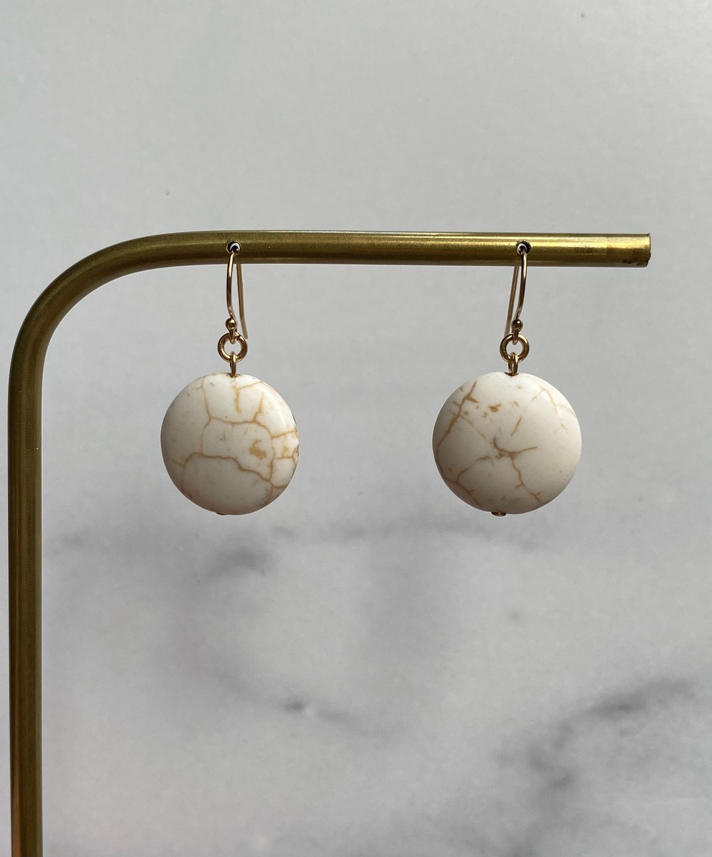 Round Magnesite Earrings