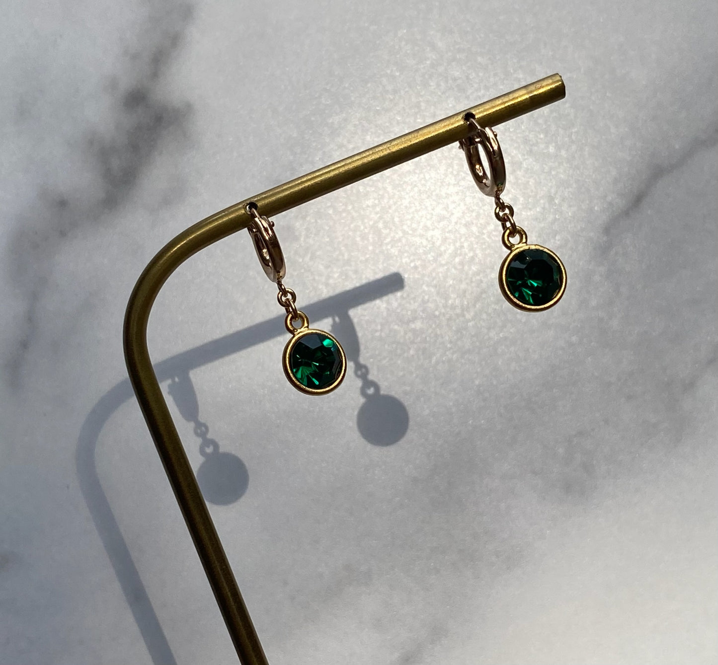 Birthstone Huggie Earrings