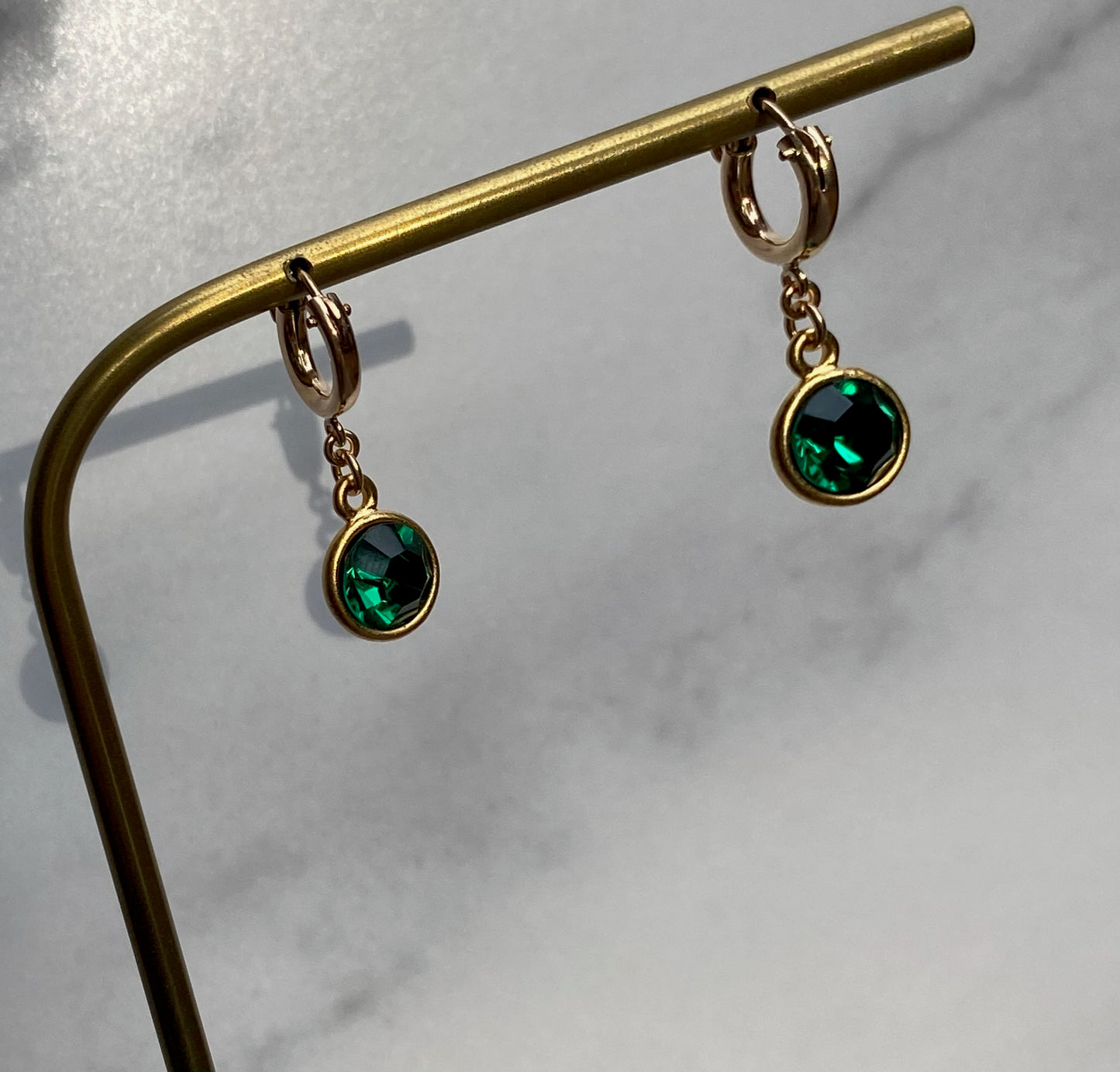 Birthstone Huggie Earrings