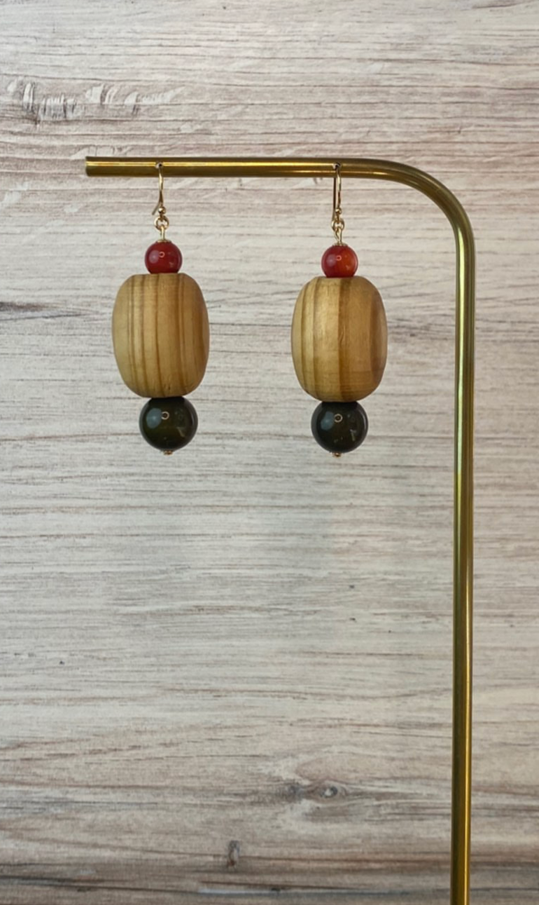 Fall Shades Wooden Earrings